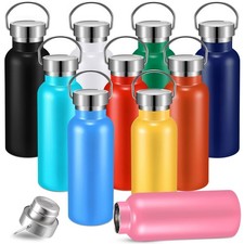 Mimorou 10 Pcs 17 oz Stainless Steel Sports Water Bottle Insulated Reusable W...