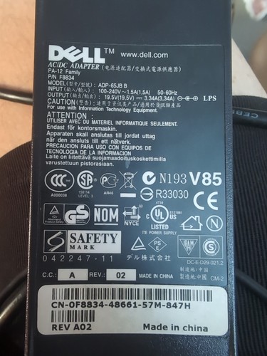 DELL Original Laptop -Ladekabel