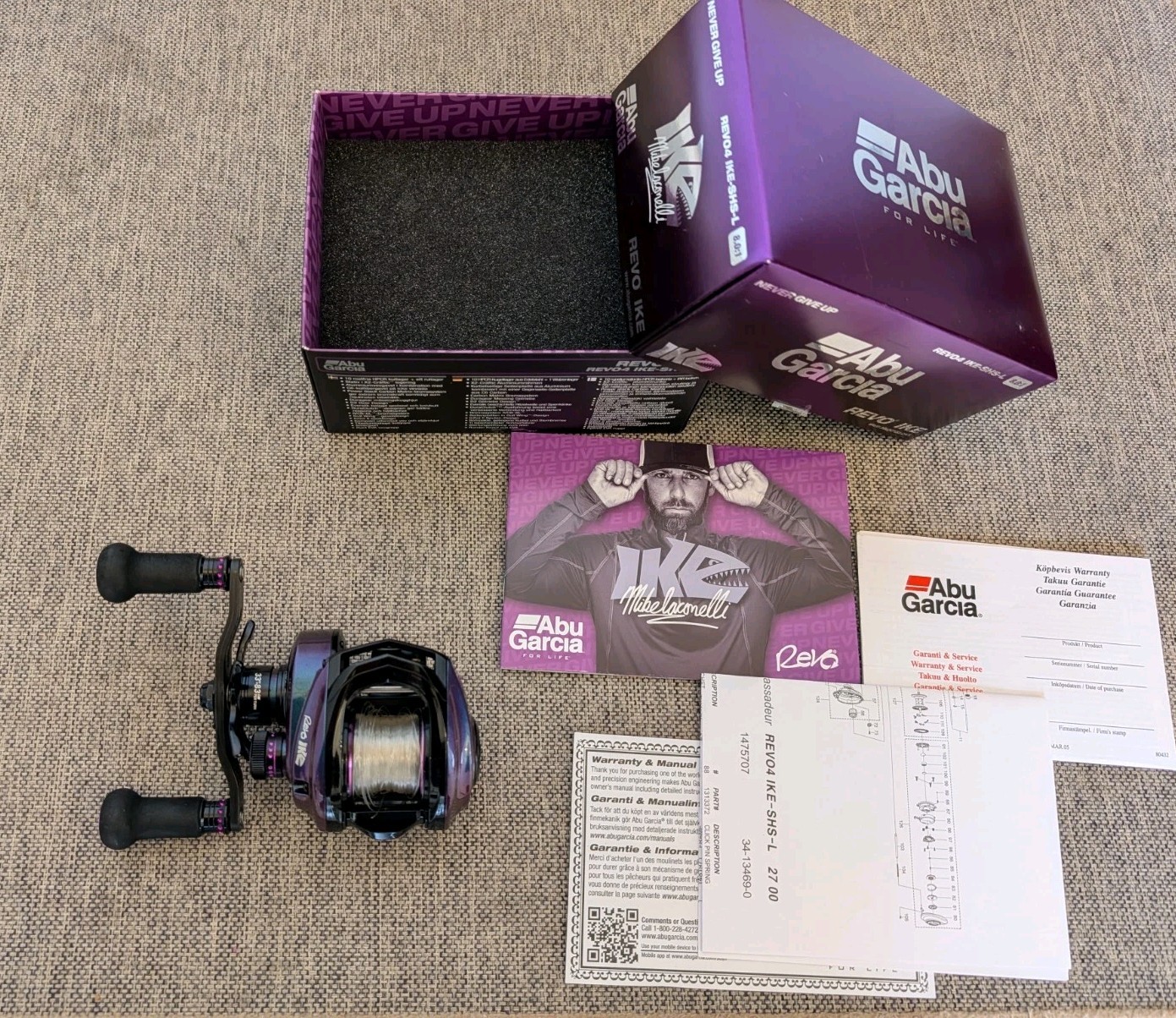 Abu Garcia REVO4 IKE-L 8.0:1 Baitcasting Reel Left Hand
