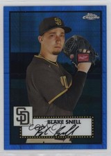 2021 Chrome Platinum Anniversary Mega Box Blue Prism Refractor Blake Snell 1g4r