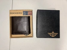 Dockers Trifold Leather Wallet Brown Classic
