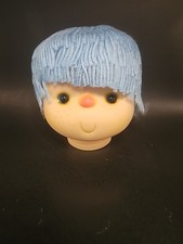 Vintage Westrim Crafts MITZY 4 Doll Head Baby Blue Yarn Hair