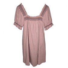 Madewell Smocked Neck Puff Sleeve Dress Women Lined Sustainable Fabric Cottage S