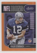 2019 Panini Absolute NFL Icons Orange Spectrum 52/75 Roger Staubach #12 HOF 9o3