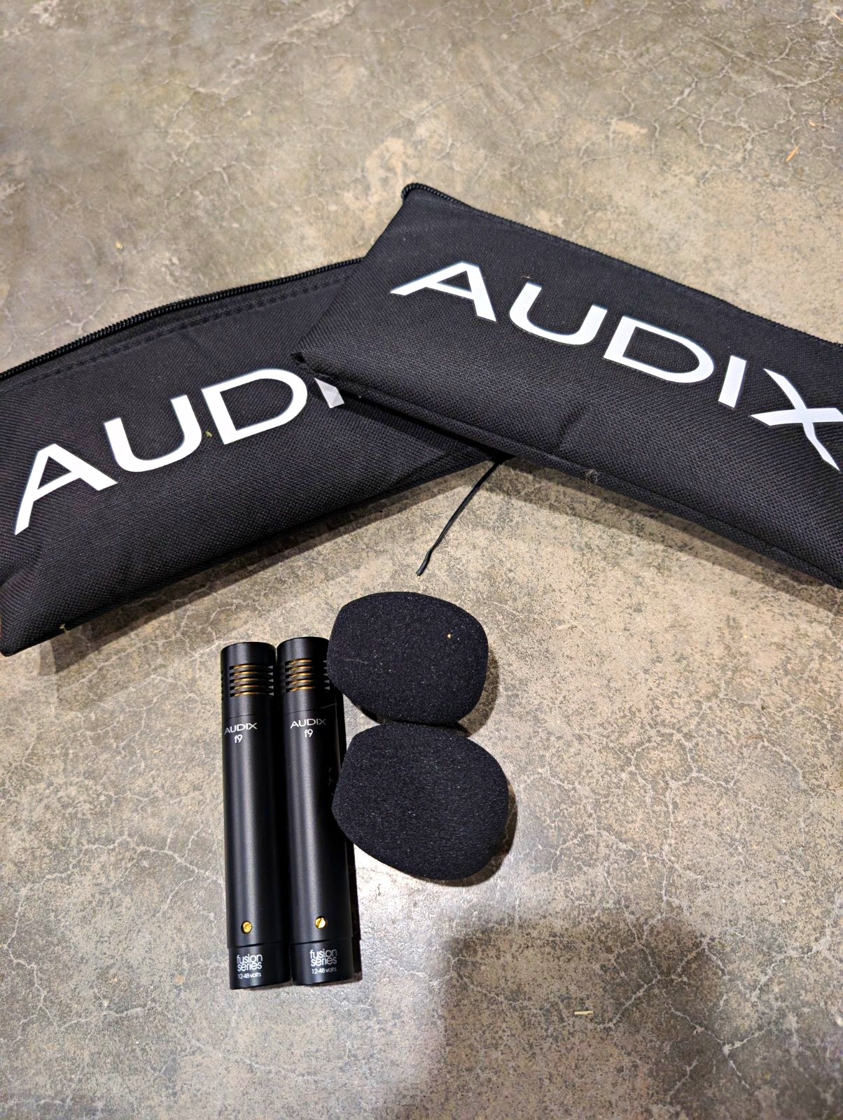 Audix F9 Condenser Microphone Pair. With Case and windscreen. Mint