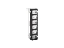 12-Port Wall-Mount Patch Panel for UTP Keystone Jacks, Rotatable Modules, TAA