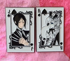 Black Butler Ciel Phantomhive Sebastian Michaelis Anime Enamel Pin Set