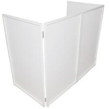 ProX XF-4X3048W MK3  Four-Panel DJ Facade with White Frame and Carry Bag