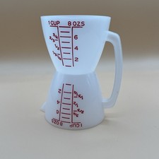 Vtg Tupperware 1Cup 2 Sided Wet/Dry Measuring Cup Measur Twin 860 Pour Spout