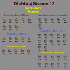 Diablo 4 S12 Season 12 Soft-core All type Runes / Rune D4