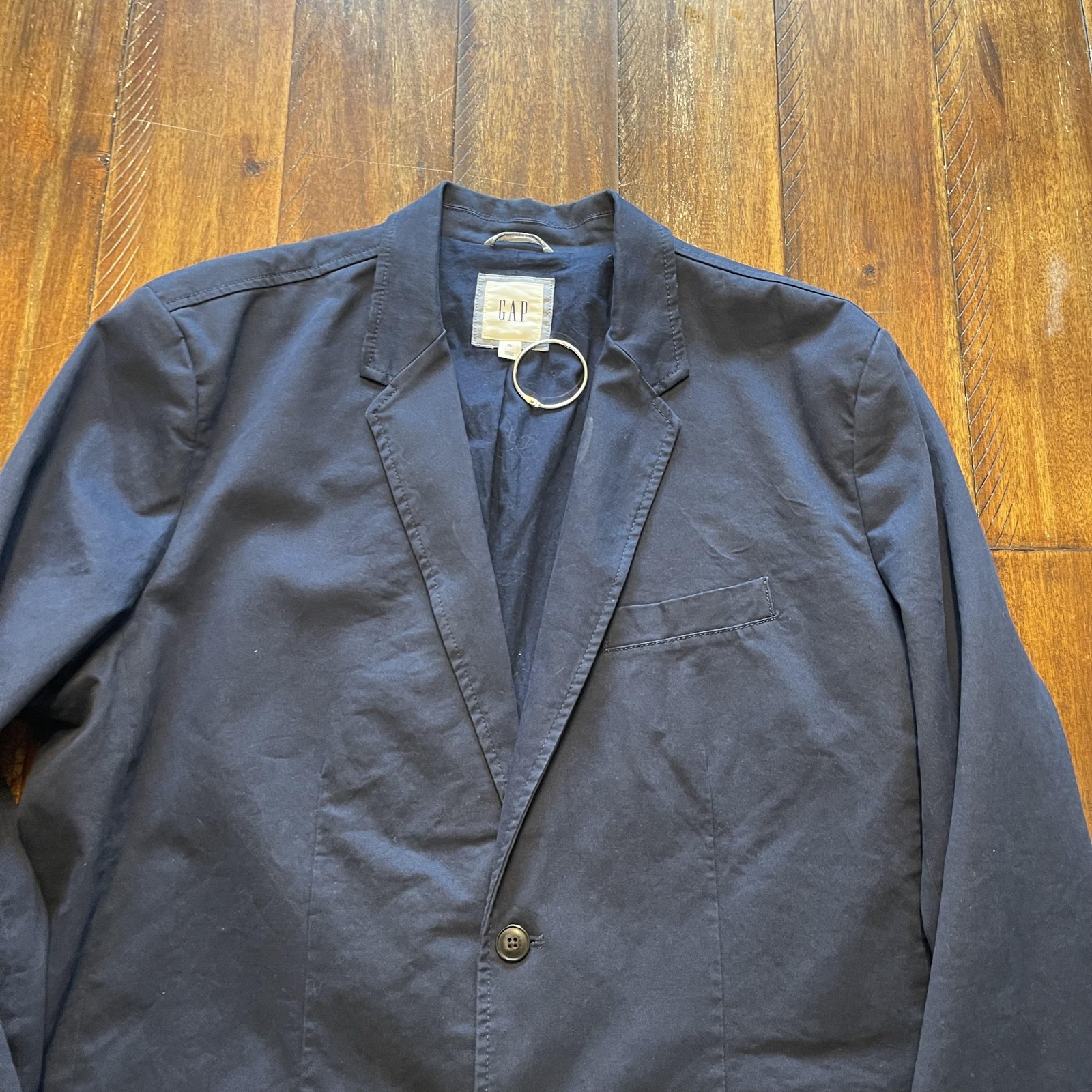 GAP Unstructured Blazer Mens Extra Large Navy Blu… - image 3