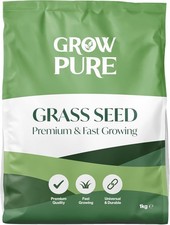 Grow Pure Grass Seed 1kg Hard Wearing Fast Growing Lawn Seed for UK Climate Shad 22.73 per kilo