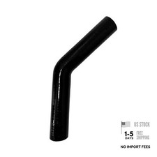 ID 3/4 inch 45 Degree Elbow Silicone Coupler Hose, 6" ID: 3/4 in (19 mm) Black