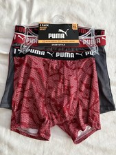 NEW PUMA Boxer Briefs 3 Pack Sportstyle Active Stretch Tag Free Boys Size Xlarge