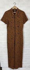 Free People Ellie Jumpsuit Cheetah Leopard Pr...