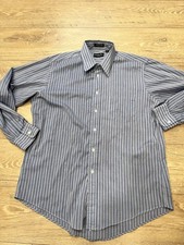 Vintage Christian Dior Monsieur Men's Shirt, 16 32-33, Blue/on Blue Stripes.Soft