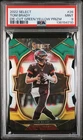 2022 PANINI SELECT DIE-CUT GREEN/YELLOW PRIZM #26 TOM BRADY PSA 9