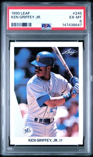 147438647 Ken Griffey Jr 1990 Leaf #245 PSA 6