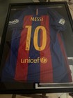 Lionel Messi Hand Signed Autographed Barcelona Jersey Framed
