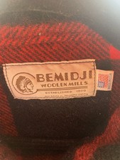 Bemidji Woolen Mills Wool Plaid Shirt Size Large Made In USA