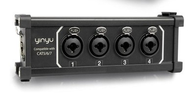 4 Channel 3 Pin DMX XLR/TRS 6.35mm Combo Interface Snake to Ethercon Cable