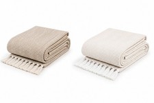 Premium Handwoven Cotton Throws for Sofa - 2/3 Seater Settee Couch Throw Blanket