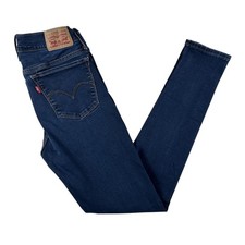 Levis 710 Super Skinny Jeans Womens 28x30 Dark Wash Blue Stretch Denim