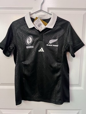 Adidas Women's RWC 2025 BLACK FERNS HOME JERSEY New Zealand Size Medium