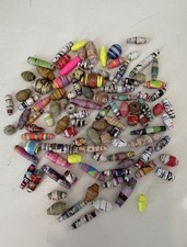 Handmade Recycled Paper Beads Mixed Lot Colorful Jewelry Craft Supplies