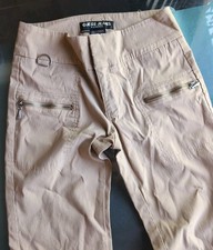 Guess Jeans Women's Khaki Stretch Flared Pants Size 29 Vintage Y2K Style