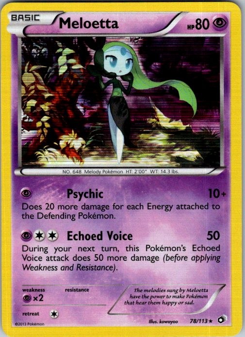 Pokemon | Legendary Treasures | Meloetta (78) | 78/113 | Holo | NM