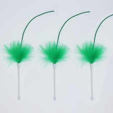 umosis Hide-n-Seek Cat Toy Replacement Feather Wands for P43 Medium, green