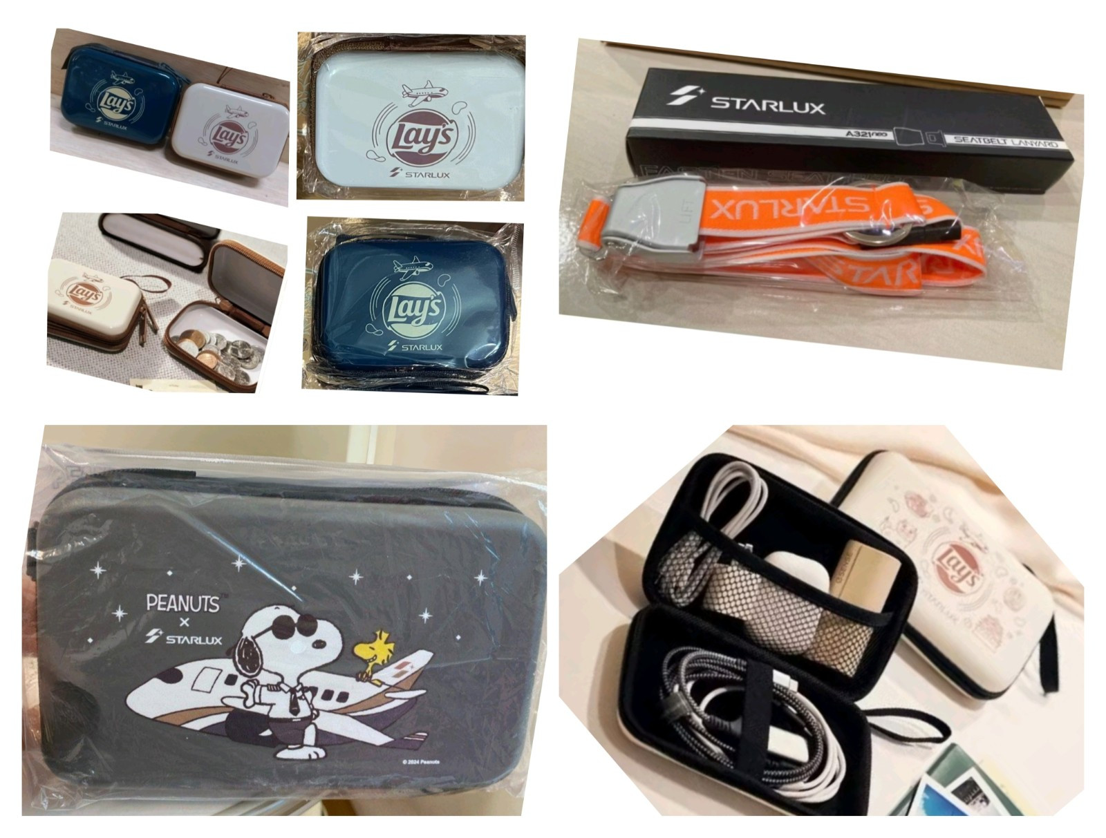 Taiwan Starlux Airlines Collaboration Snoopy & Lays Amenity Kit