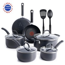 T fal Ultimate Hard Anodized Nonstick Cookware Set 12 Piece Oven Broiler