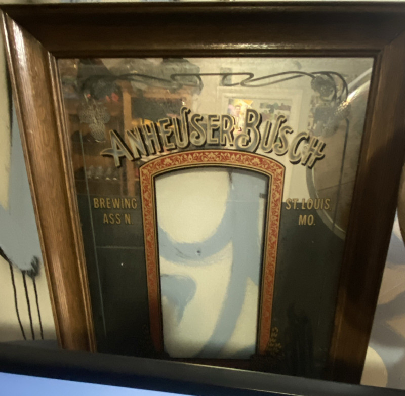 Anheuser-Busch Framed Mirror Breweriana Collectible, St. Louis MO
