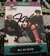RON DEVOE NEW EDITION BBD SIGNED VINTAGE ORIGINAL YO MTV RAP TRADING CARD RARE