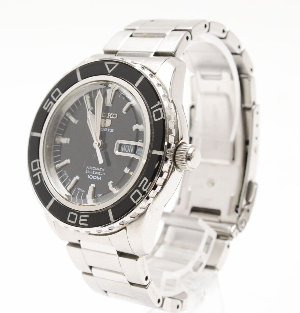 ▶️[Exc+5 /Box] SEIKO 5 Sports 7S36-04N0 SNZH55 Black Automatic