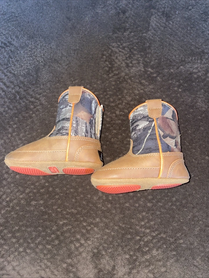 Botas DBL Barrel Western Gunner Bucker Infantil Niño Talla 3 Camufladas Naranja Nuevas En Caja Foto 2 de 4