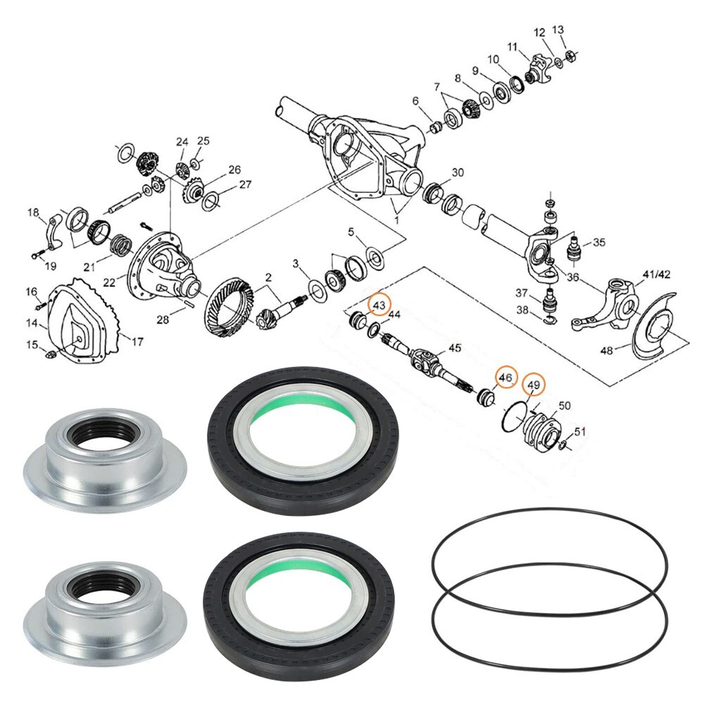 Axle Seal Kit Dana 60 For 20052019 Ford F250 F350 F450 F550 Super Duty