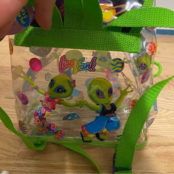 Vintage Lisa Frank Zoomer & Zorbit Dancing Aliens Mini Bag W  display picture 3