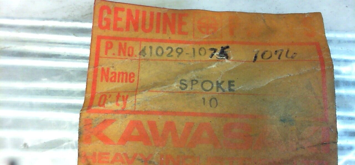 mm 専用 NOS KAWASAKI FRONT WHEEL SPOKES 41029-1076 KX80 | eBay