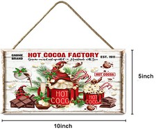 Hot Cocoa Factory Christmas Printed Handmade Sign