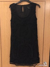 MNG Suit Embellished Black Dress - Size M - Used, Good condition