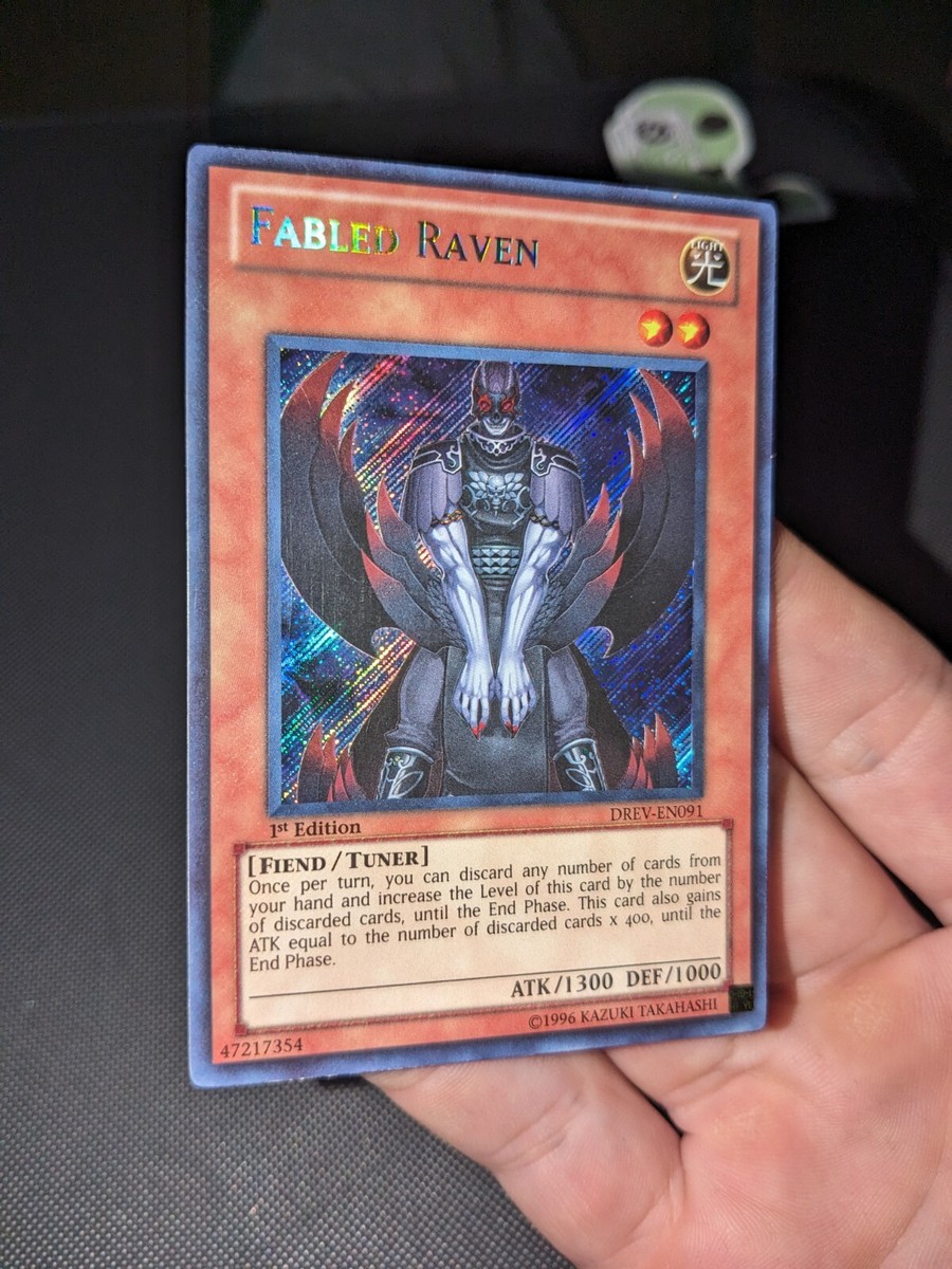 Yugioh Secret Rare Fabled Raven DREV-EN091 LP 1st Ed