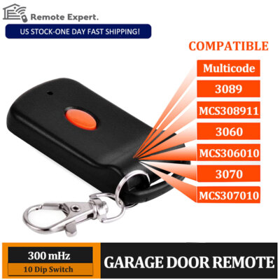 For Multi-Code Multicode 3089 308911 Linear mcs308911 300mhz 1 Button Remote