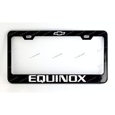 Tapones de rosca para marco de matrícula de metal recubierto de polvo negro Chevrolet Equinox