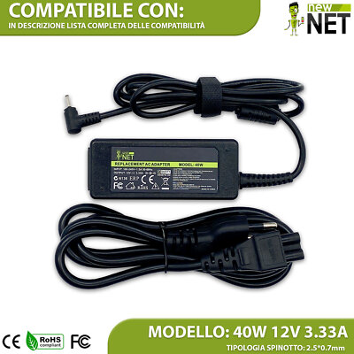 Netzteil kompatibel mit Samsung ATIV Smart PC Pro XE700T1C 40W 12V 3,33A
