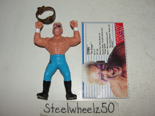 Vintage WCW Sting Action Figure W/ Belt & Bio ...