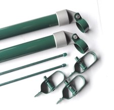 Maschendrahtzaun Zaunpfosten Zaunstreben Set für ZAUNECKEN Strebensatz