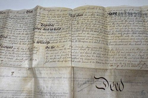 1850s Deed/Indenture On Vellum PHILADELPHIA PA Spring Garden Duane St & Brown St - Picture 14 of 15
